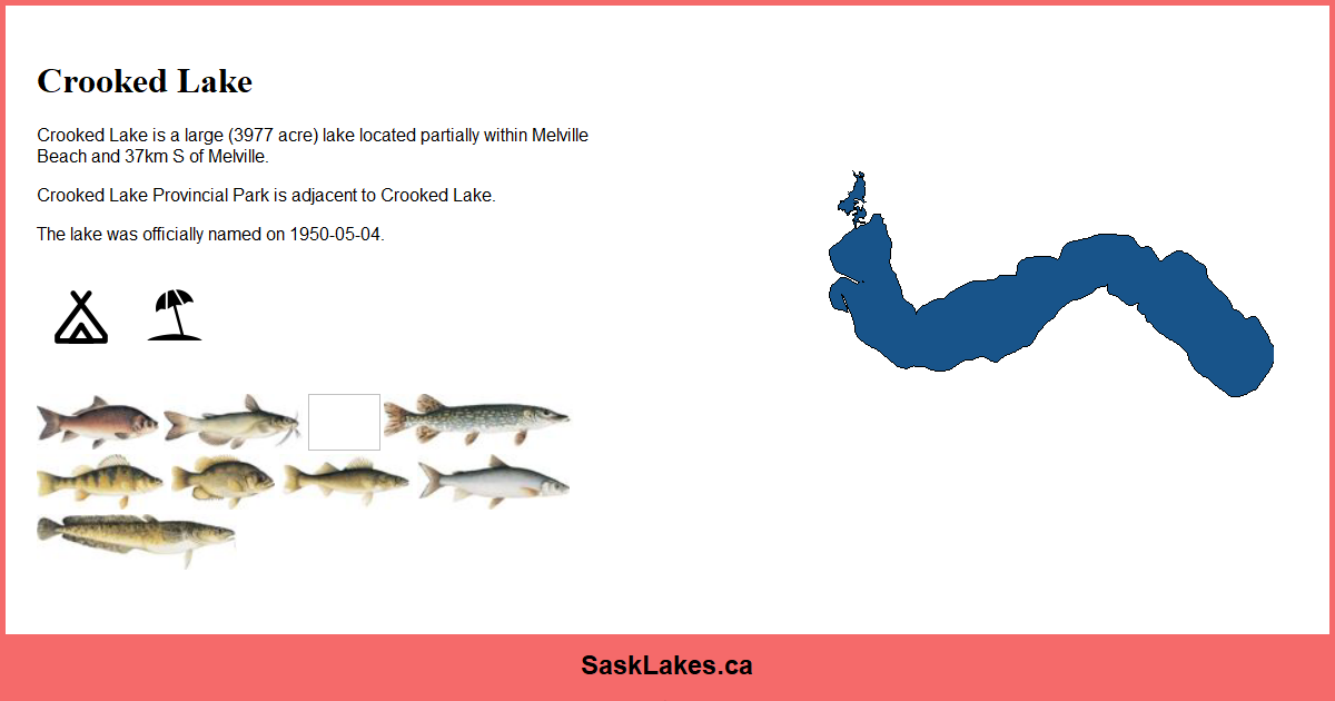 Crooked Lake - SaskLakes