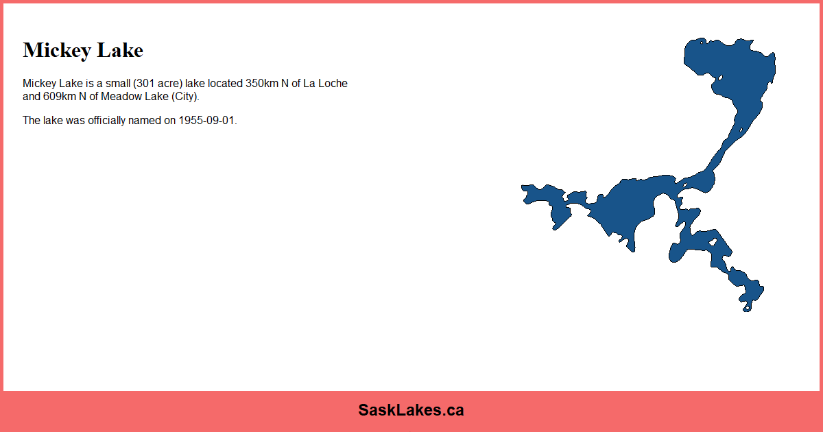 Mickey Lake - SaskLakes