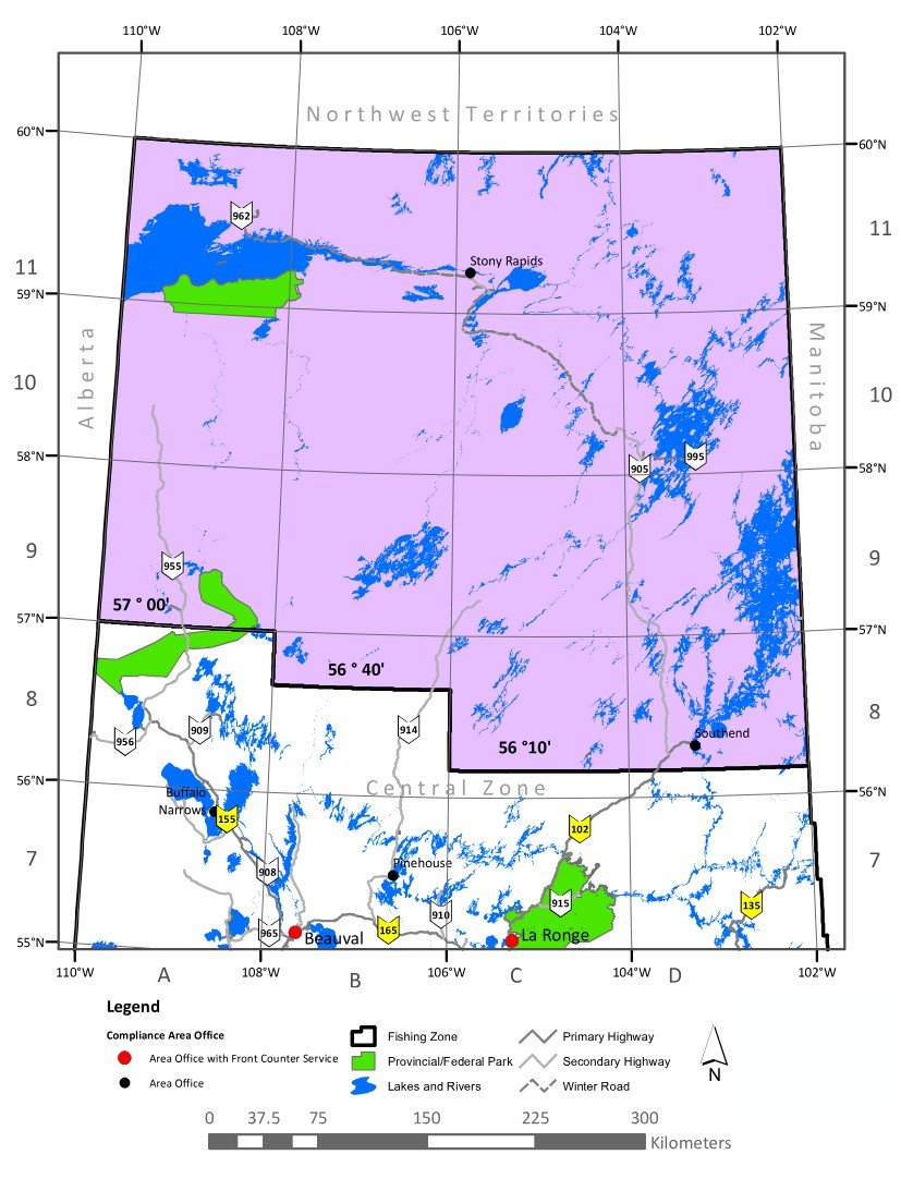 Northern Fishing Zone map