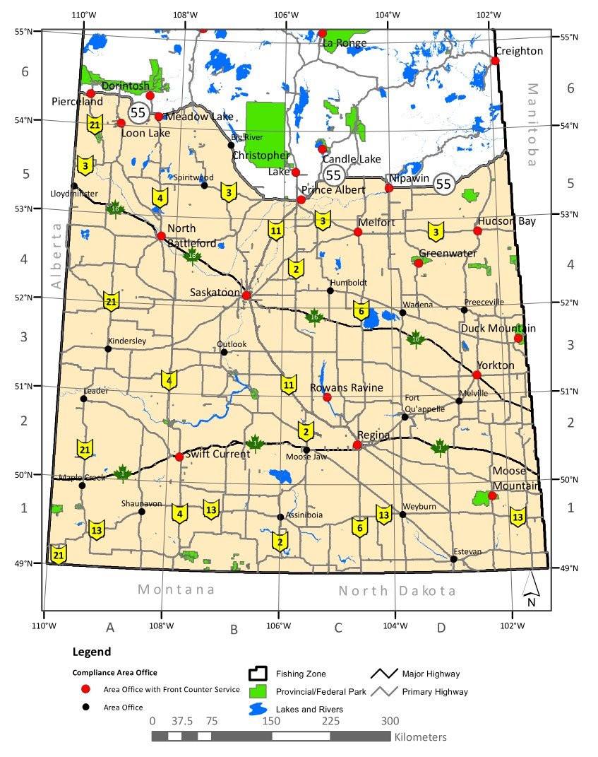 Southern Fishing Zone map